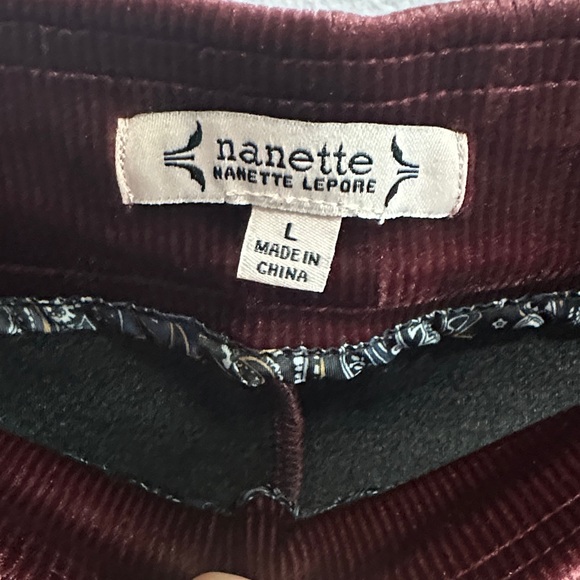 Nanette Lepore Velvet Leggings - Wine - Picture 2 of 12